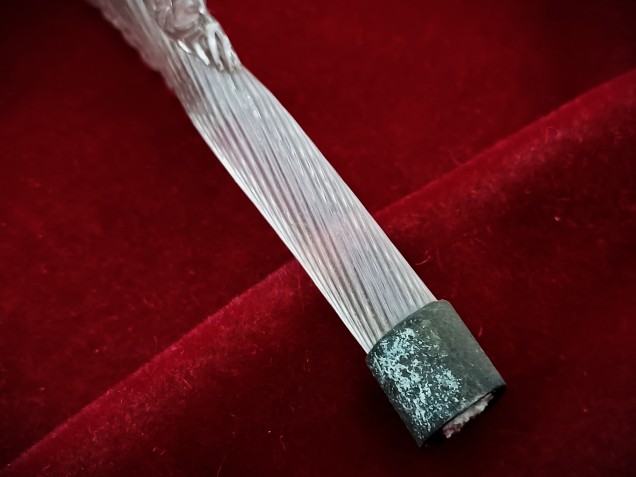 Murano Large Clear glass Chandelier crook Leaf