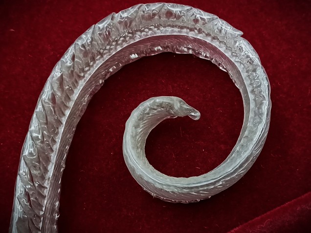 Murano Large Clear glass Chandelier crook Leaf