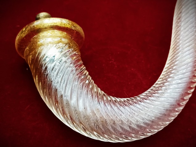 Murano chandelier Arm hand blown gold tint