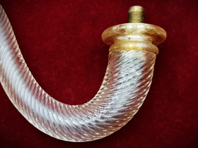 Murano chandelier Arm hand blown gold tint