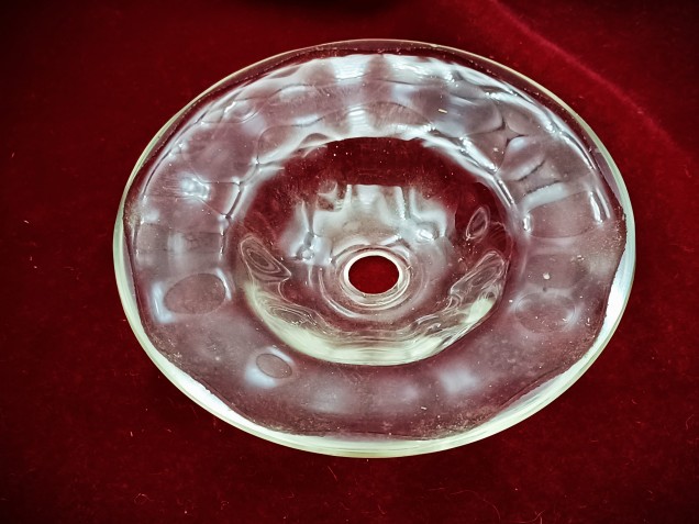 Antique Murano Chandelier clear glass pan