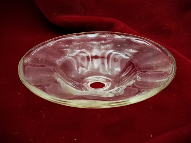 Antique Murano Chandelier clear glass pan