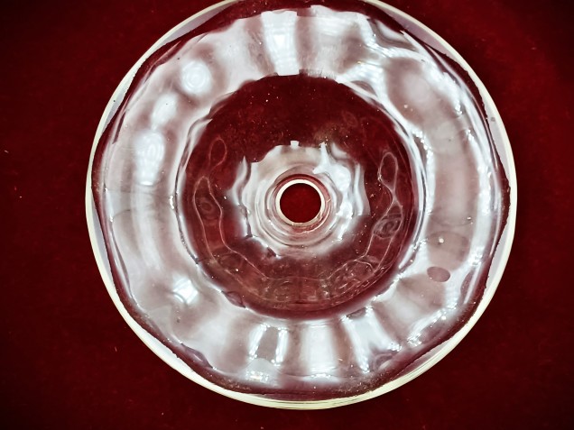 Antique Murano Chandelier clear glass pan