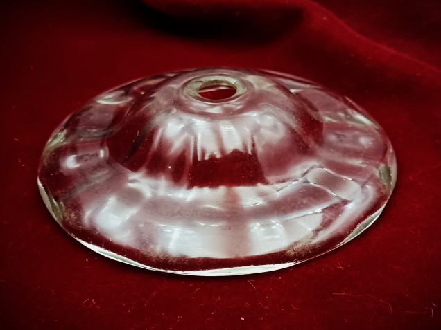 Antique Murano Chandelier clear glass pan