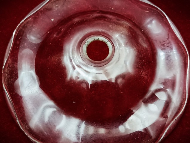 Antique Murano Chandelier clear glass pan