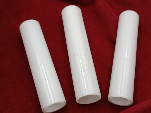 3 x Glass Candle Tubes Sleeve Cover in White 