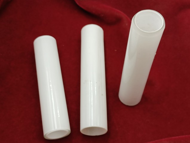 3 x Glass Candle Tubes Sleeve Cover in White 