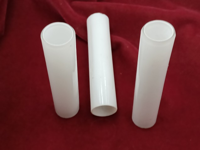 3 x Glass Candle Tubes Sleeve Cover in White 
