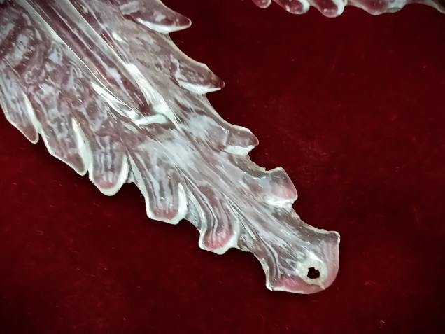 4 X Venetian chandelier Clear glass Leaves 