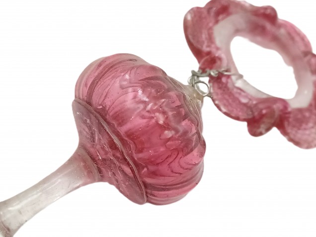 Venetian Chandelier finial Drop red