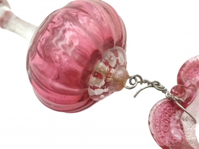 Venetian Chandelier finial Drop red