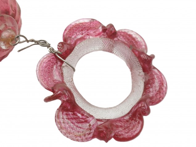 Venetian Chandelier finial Drop red