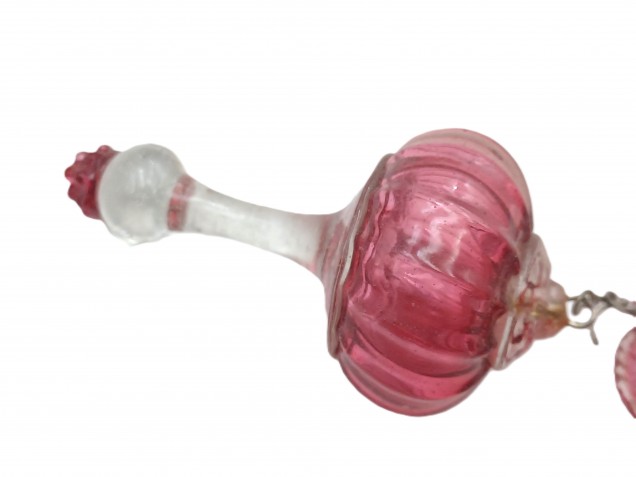 Venetian Chandelier finial Drop red