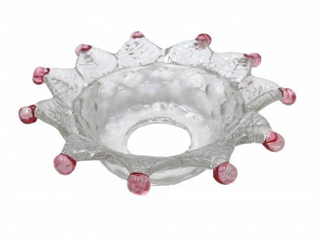 Venetian chandelier pan Clear and red 