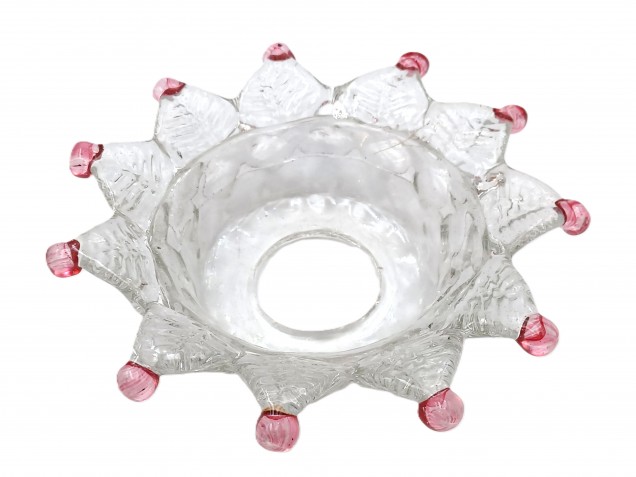 Venetian chandelier pan Clear and red 