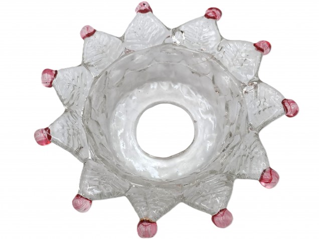 Venetian chandelier pan Clear and red 