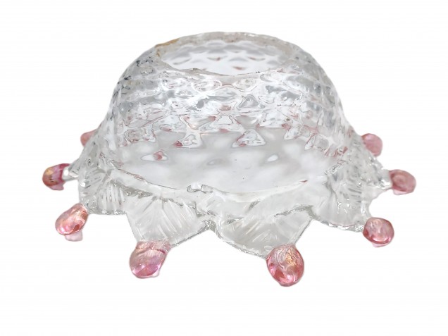 Murano chandelier pan Clear and red