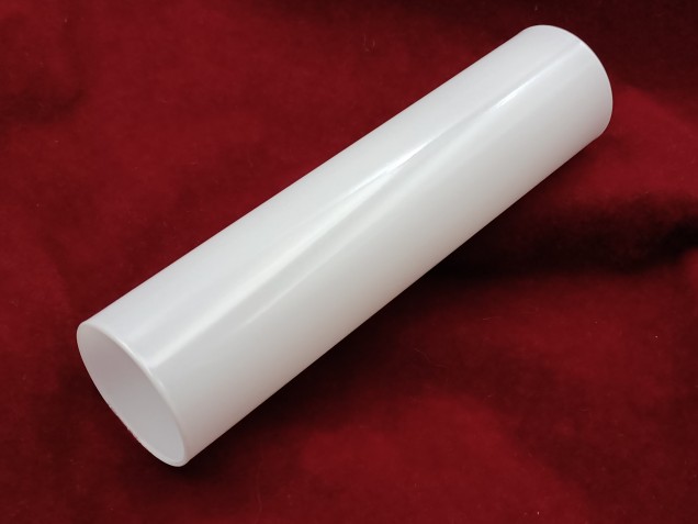 Glass Candle Tube Sleeve Cover in White 130mm X 29mm