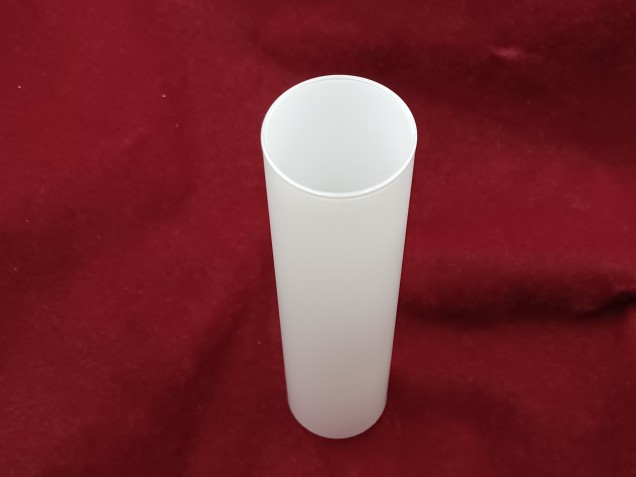 Glass Candle Tube Sleeve Cover in White 130mm X 29mm
