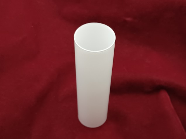 Glass candle tube in white, 120 mm high x 29 mm internal width