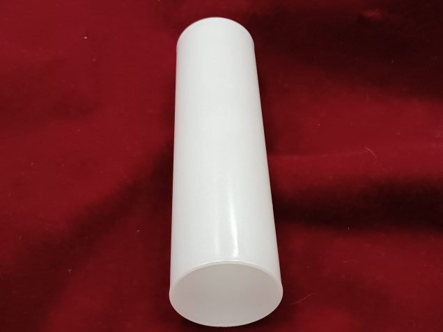 Glass candle tube in white, 120 mm high x 29 mm internal width