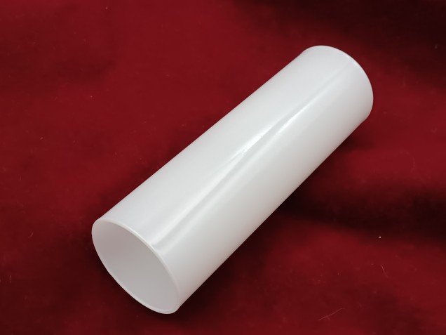 Glass Candle Tube Sleeve Cover in White 100mm x 29mm
