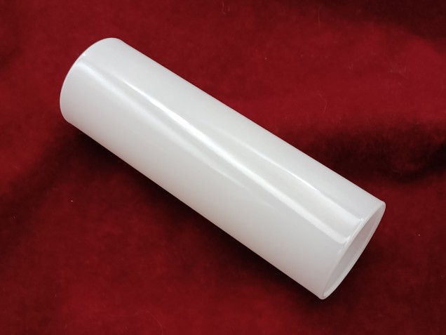 Glass Candle Tube Sleeve Cover in White 100mm x 29mm