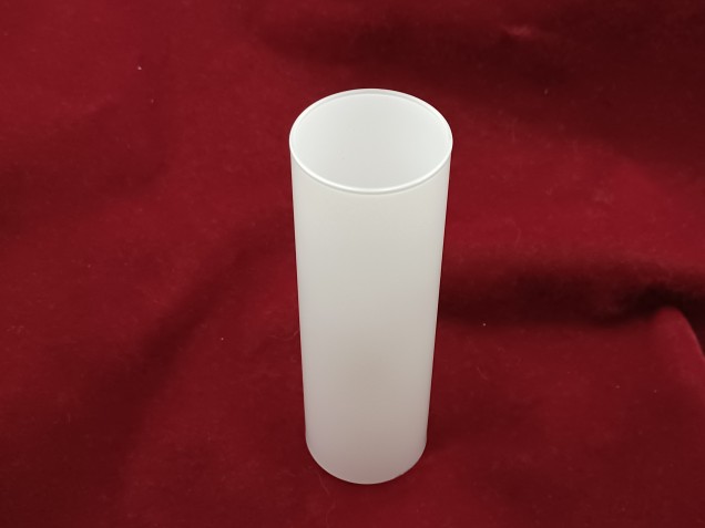 Glass Candle Tube Sleeve Cover in White 100mm x 29mm