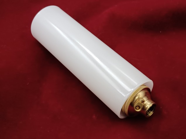 Glass Candle Tube Sleeve Cover in White 130mm X 29mm