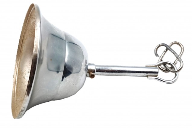 Chrome Effect Slide Up And Down Ceiling Rose With Stem Hoop 