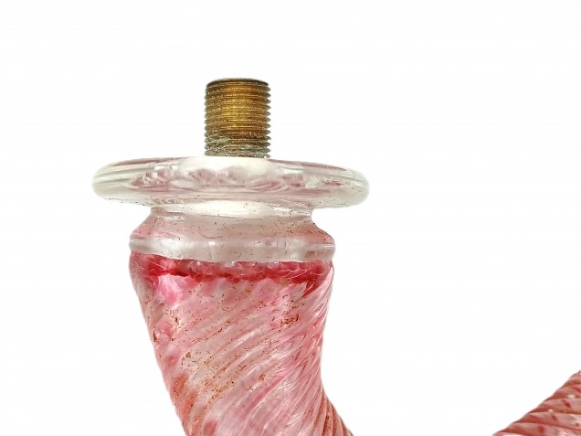 Pink Murano chandelier Arm hand blown