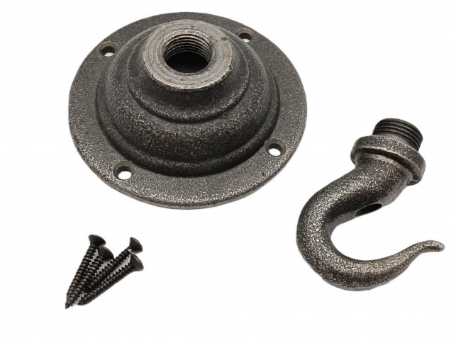 Heavy Duty Cast Iron Ceiling Hook Plate And Screws