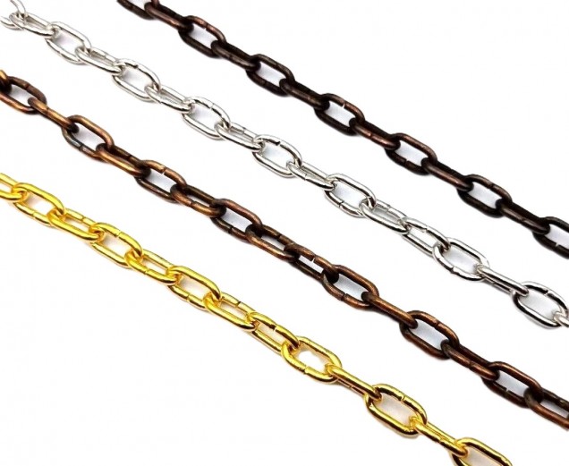 Plated Chandelier Chain With 2 S Hooks 6kg Max. Choice Of Finish And Length