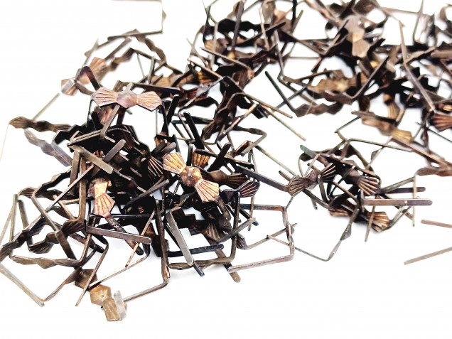 Antique Brass Bow Clips 11mm Closed 34mm Open