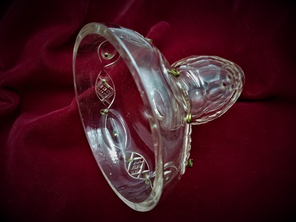 Chandelier crystal top canopy 1920s 