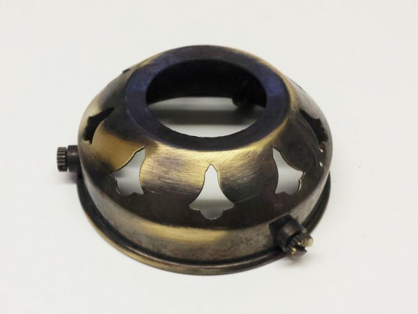Lampshade Holder Gallery Brushed Antique Effect 58mm Dia. With 28mm Centre Hole