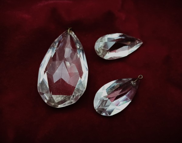 Antique Hand cut crystal chandelier Drop