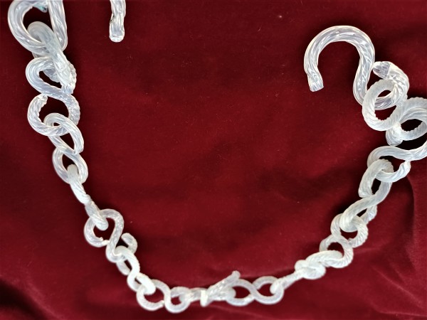 Murano Glass Sway Chain Milky Blue