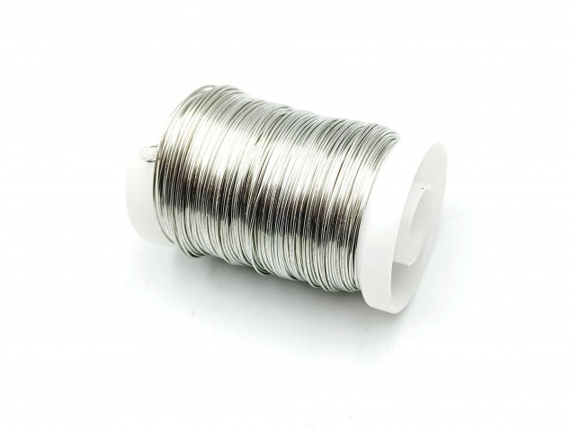 chandelier wire silver coloured metal 0.5mm x 45 metres