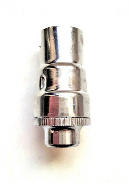 chrome plated small bayonet cap lampholder brass 10MM thread (slim)