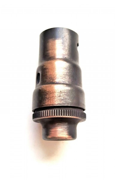 Candle lamp holder SBC B15 brushed antique finish 10MM thread 