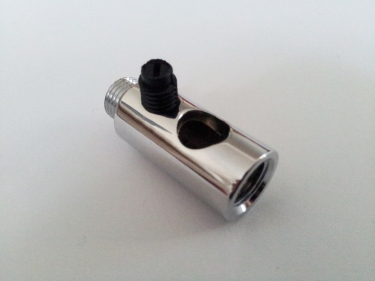 Solid Brass Chromed Cord Grip 10mm Female to 10mm Male Side Entry Grub Screw