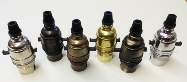 Switched Cord Grip Lamp Holder Various Finishes B22 large standard bayonet cap