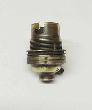 Lamp holder BC B22 brushed antique