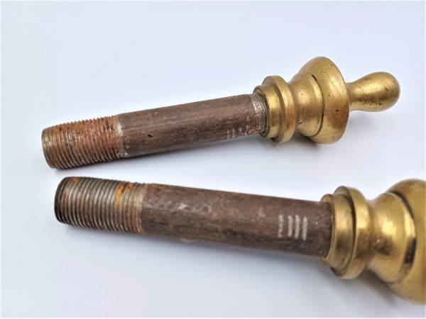 Brass chandelier finial with threads 5 eights of an inch pack of 2