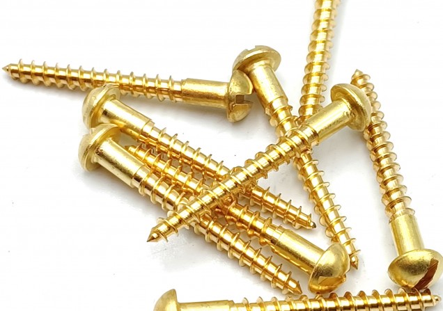 Wood Screws Solid Brass Dome Flat Head 