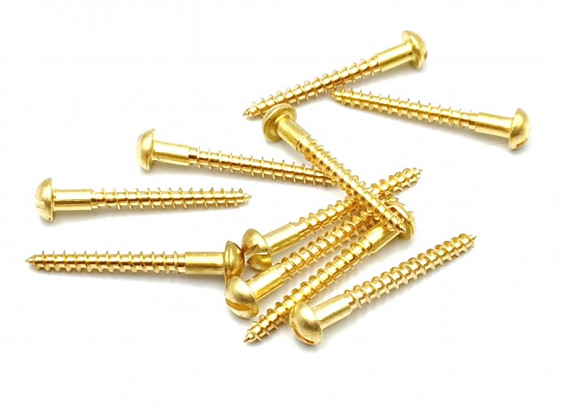 Wood Screws Solid Brass Dome Flat Head 