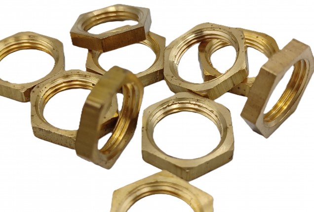 M13 BRASS HEXAGON NUTS 13MM METRIC THREAD 3MM DEPTH 