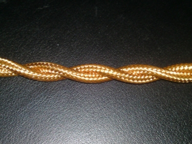 Braided Twisted 2 Core Wire Antique Gold 0.75 mm