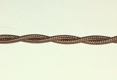 2 CORE VINTAGE STYLE SILK ELECTRIC CABLE HAVANA GOLD 0.50MM